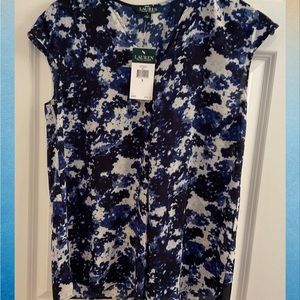Lauren Ralph Lauren Printed Georgette Top - NWT - Size Small